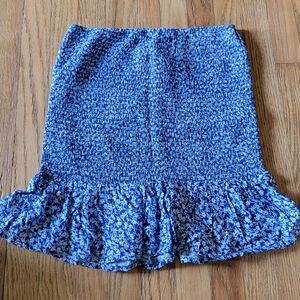NWT Smocked Floral Blue Women's Skirt, Size M